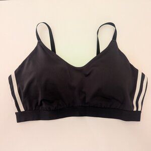 Adidas Black & White All Me Mesh Light Support Sports Bra Sz 3XL Used GC